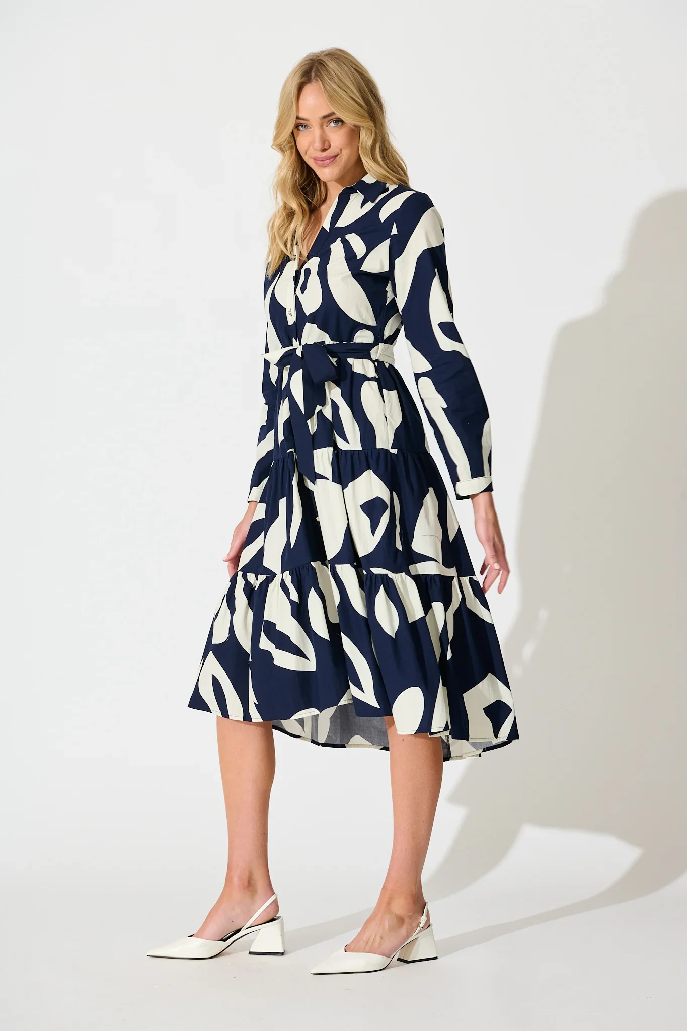 Endless Wishes Midi Navy White - ছবি 3