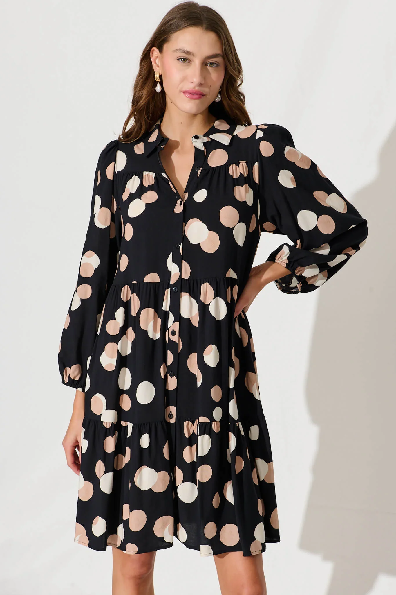 Felicity Smock Shirt Dress - ছবি 2