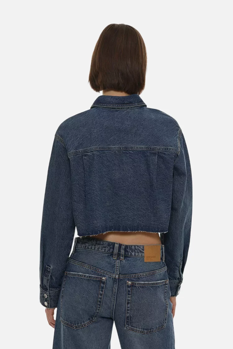 Cropped denim shirt - ছবি 2